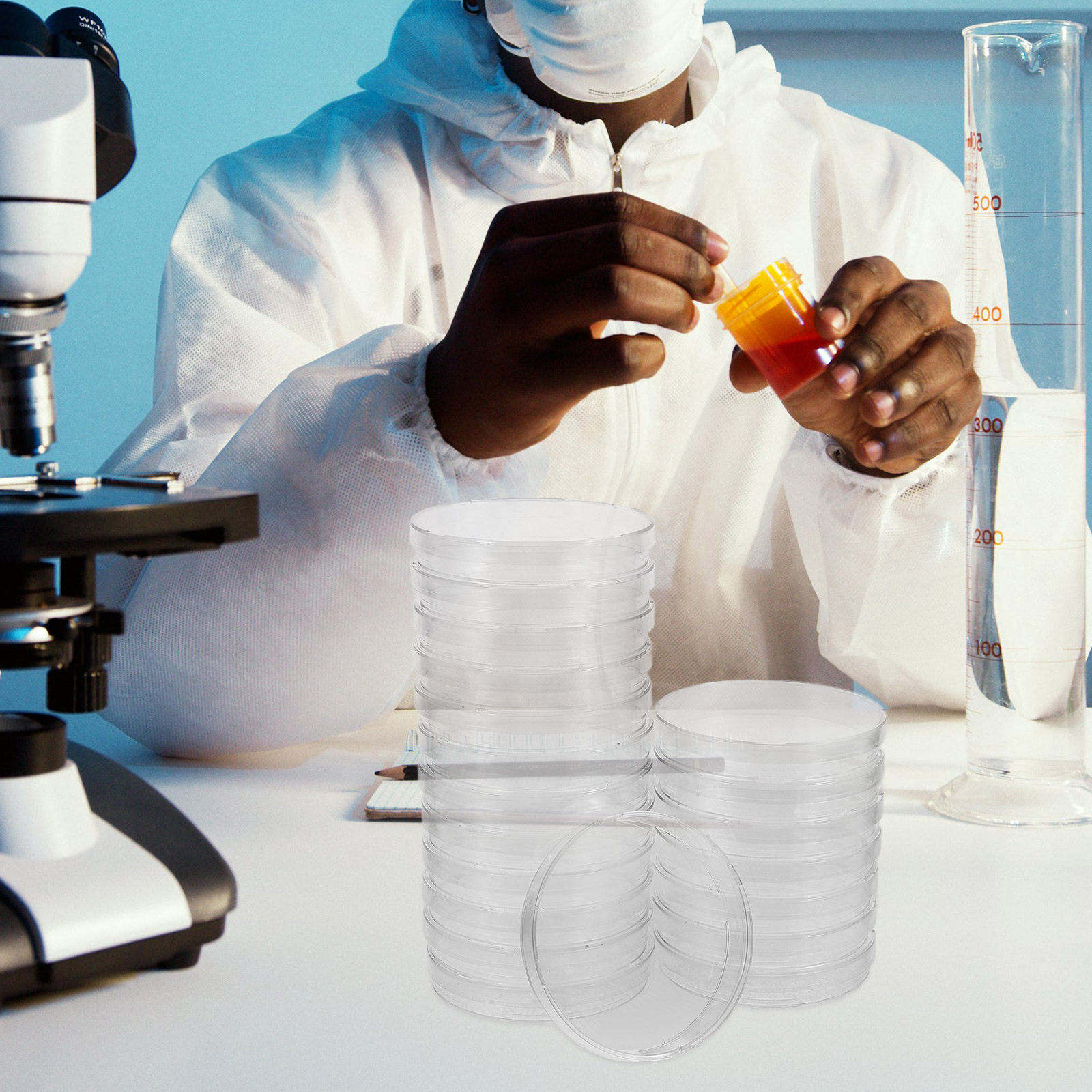 20Pcs Clear Sterile Petri Dish - Agar Tissue Culture ulasan dan harga