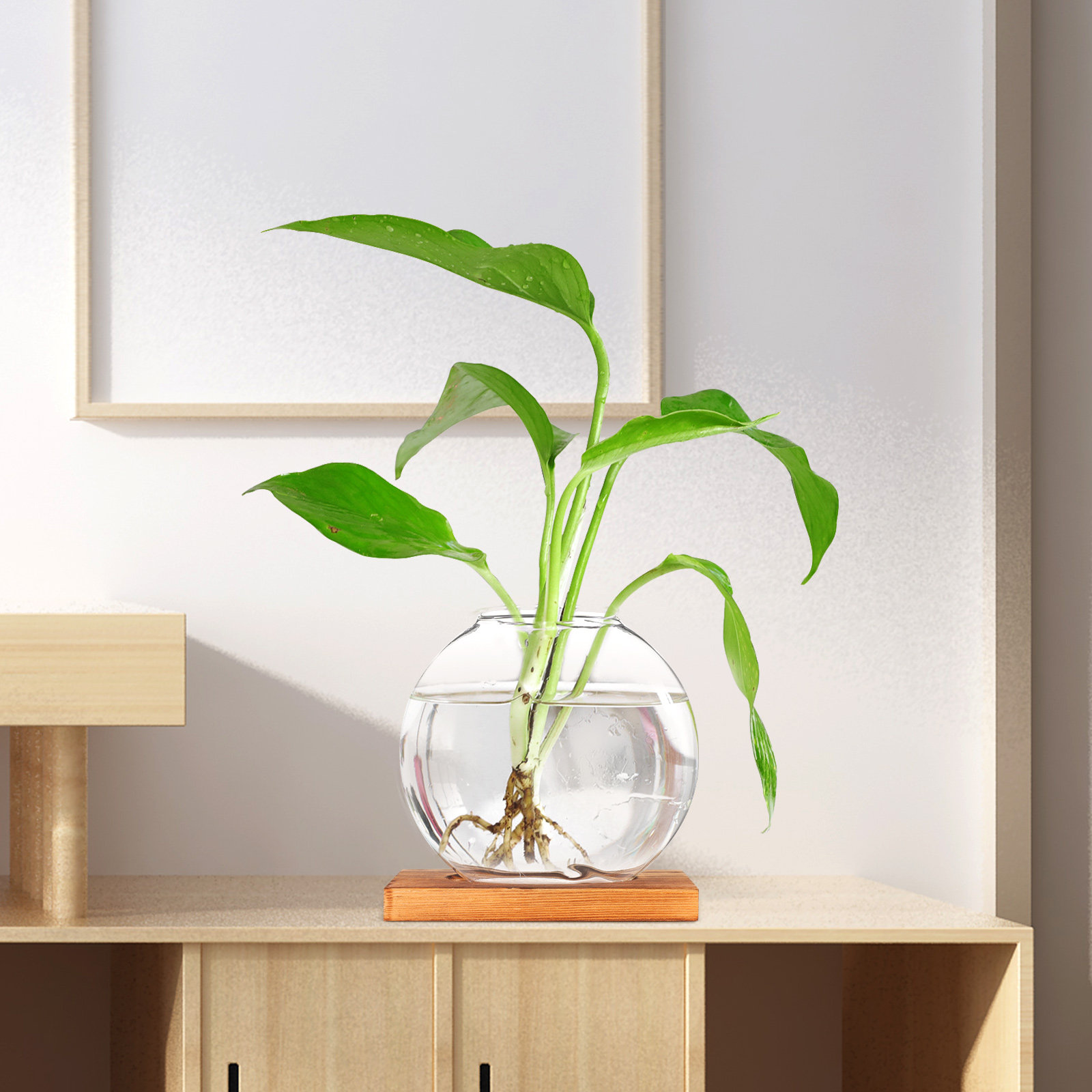 Glass Hydroponic Plant Vase wi - Propagation Station Vase ulasan dan harga
