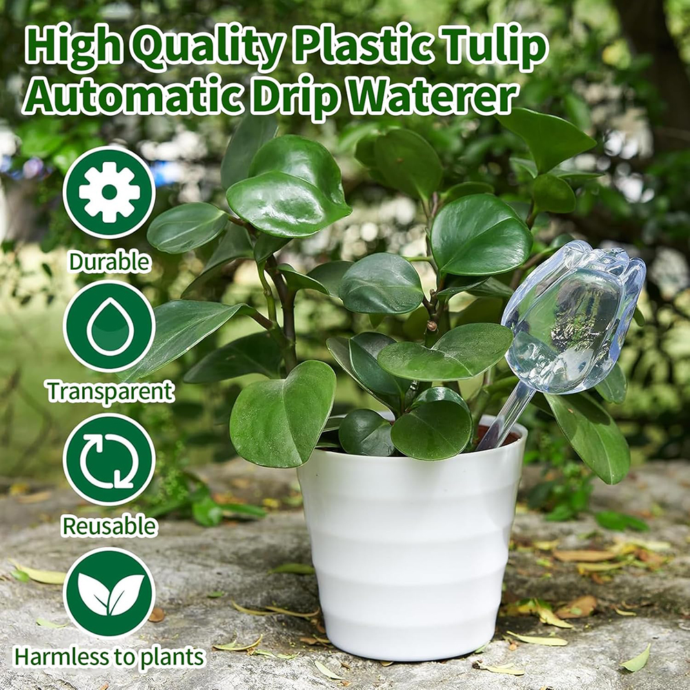 2/4pcs Tulip-Shaped Self-Water - Self Watering Insert ulasan dan harga